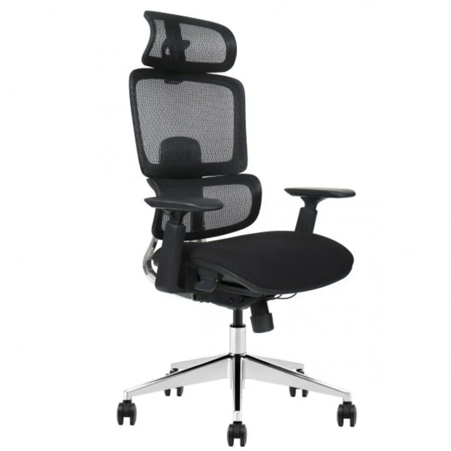 Крісло офісне INTARSIO WALTER чорна тканина/алюміній